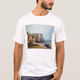 Camiseta Gustave Courbet - Falésias em Etretat após Tempest