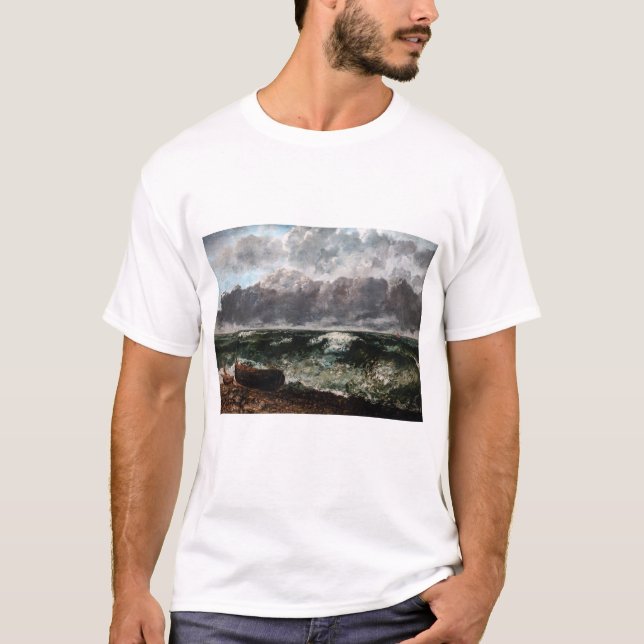 Camiseta Gustave Courbet - O Mar Tempestade / A Onda (Frente)