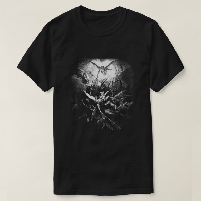 Camiseta Gustave Dore Michael Casts de todas as Fallen Ange (Frente do Design)