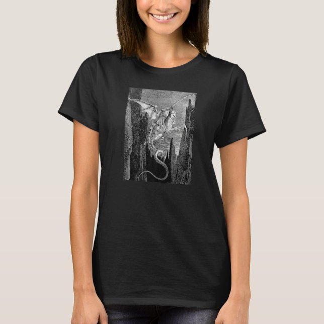 Camiseta Gustave Doré O Voo de Geryon 2 Virgil e D (Frente)