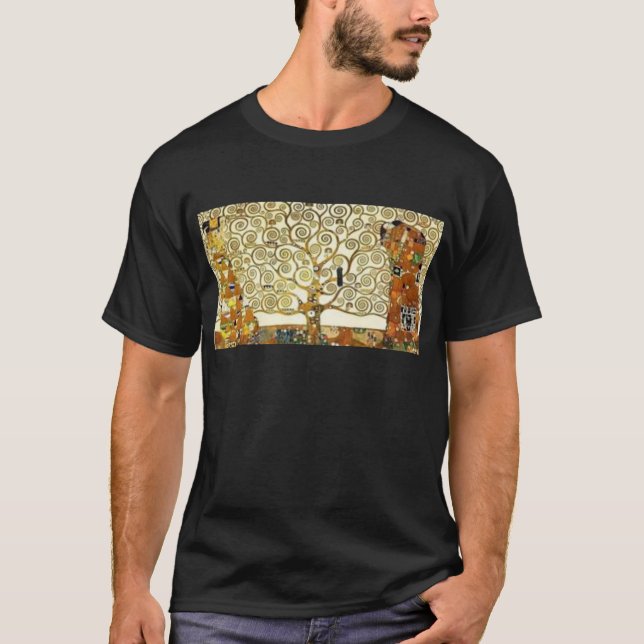 Camiseta Gustavo Klimt - a árvore da pintura da vida (Frente)
