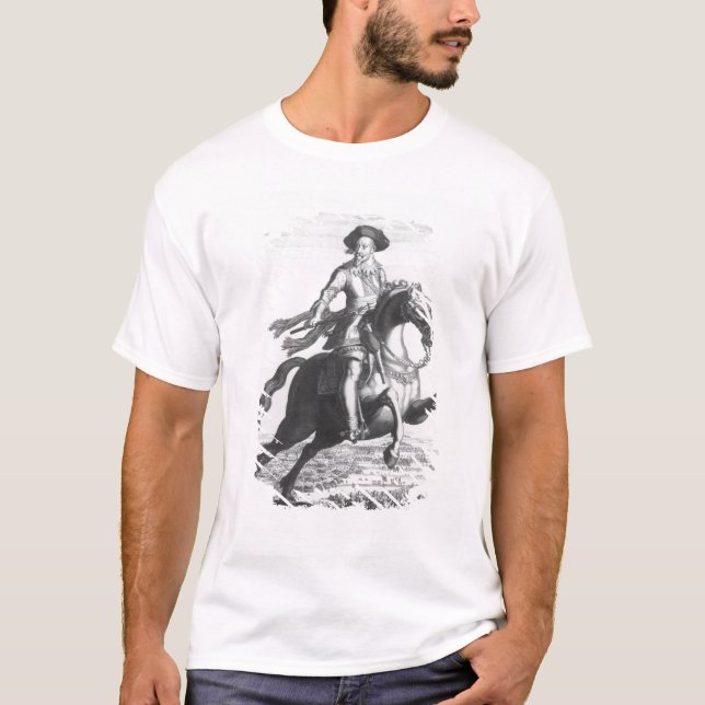 Camiseta Gustavus Adolphus II, rei da suecia, sobre (Frente)