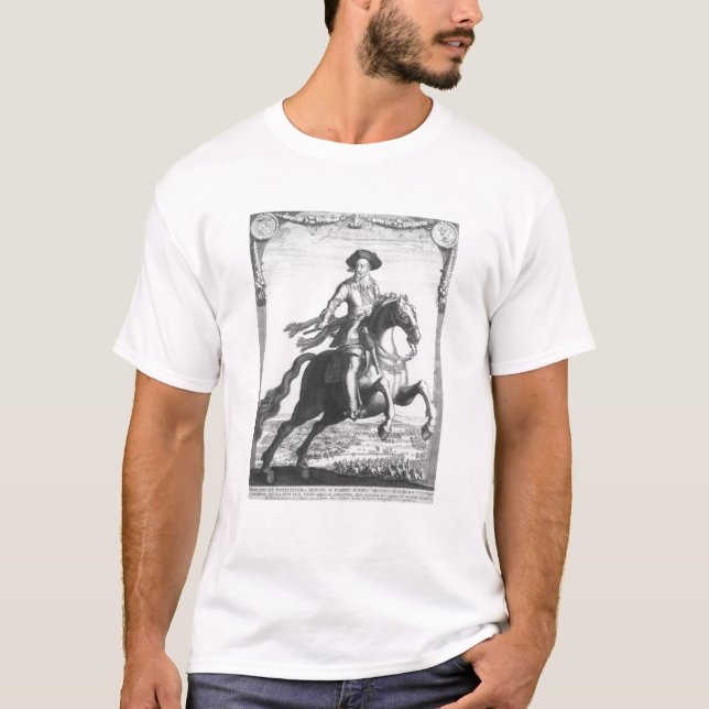 Camiseta Gustavus Adolphus II, rei da suecia, sobre (Frente)