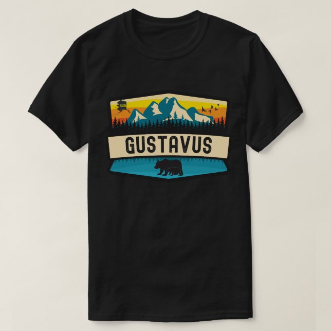 Camiseta Gustavus, Alasca (Frente do Design)