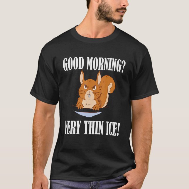 Camiseta Guten Morgen Muito fino gelo Morgenmuffel Squirrel (Frente)