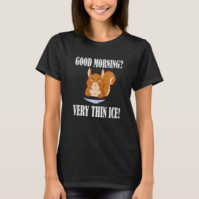 Camiseta Guten Morgen Muito fino gelo Morgenmuffel Squirrel (Frente)