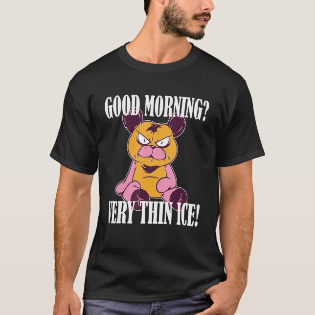 Camiseta Guten Morgen Muito fino gelo Morgenmuffel Urso de  (Frente)