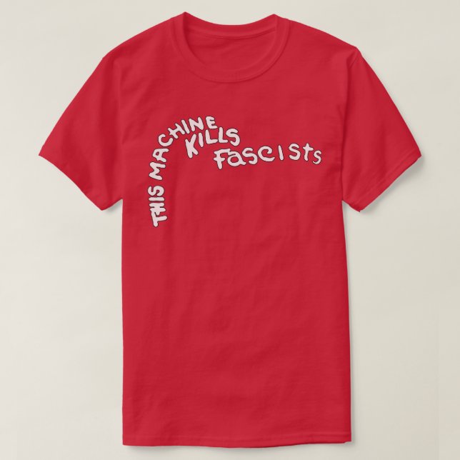 Camiseta Guthrie Esta Máquina Matar Violão Fascista (Frente do Design)