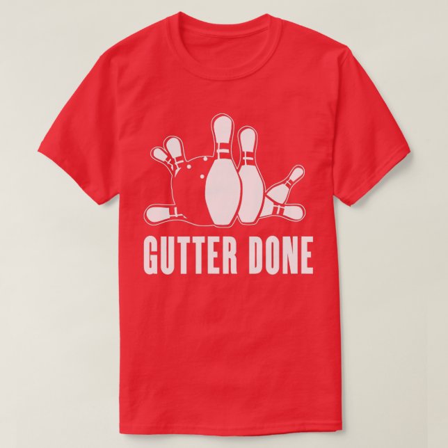 Camiseta Gutter feito para Bowlers e Equipes de Boliches (Frente do Design)