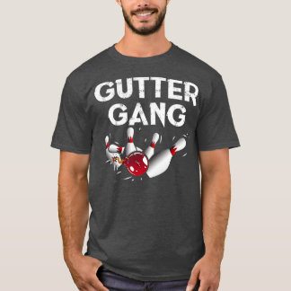 Camiseta Gutter Gang Boliche Engraçado Boliche T