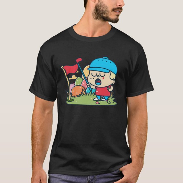 Camiseta Guy Playing Golf Golf Easter (Frente)