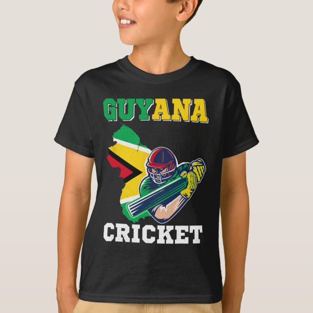 Camiseta Guyana Cricket Player Flag Jersey Guyana Sports  (Frente)