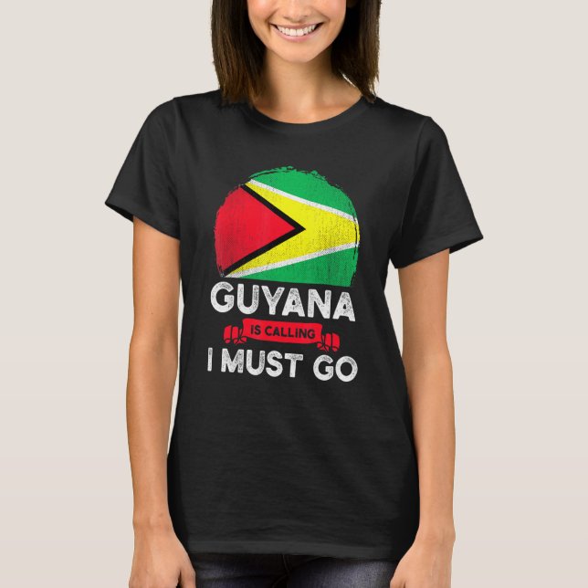 Camiseta Guyana Está Chamando Eu Tenho Que Ir Para A Raiz D (Frente)