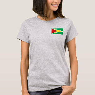 Camiseta Guyana Flag e Map dk T-Shirt