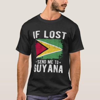 Camiseta Guyana Flag Souvenir - Se Perdido Me Enviar Para A