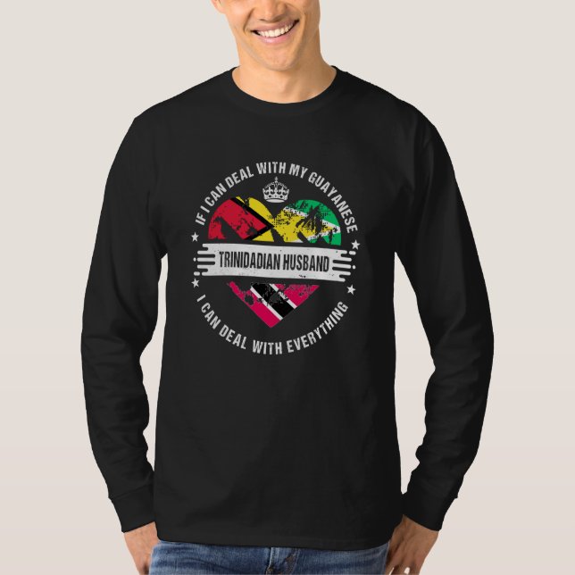 Camiseta Guyana Flag Trinidad&Tobago Grown Husband Country (Frente)