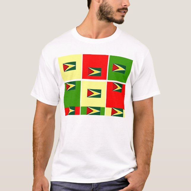 Camiseta Guyana mens t-shirts (Frente)
