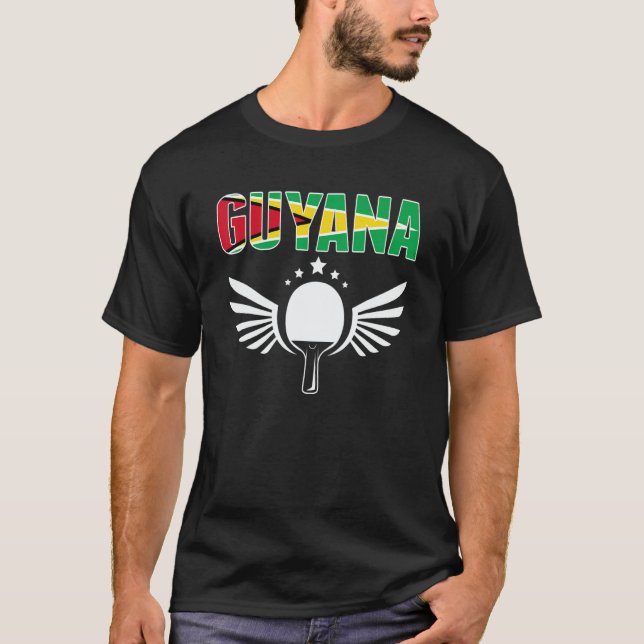 Camiseta Guyana Ping Pong  Guyanese Table Tennis Team Suppo (Frente)