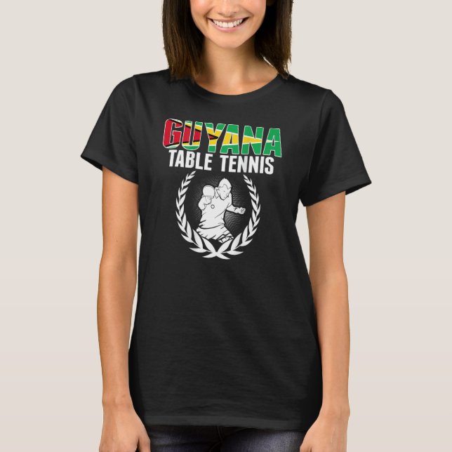 Camiseta Guyana Table Tennis  Guyanese Ping Pong Team Suppo (Frente)