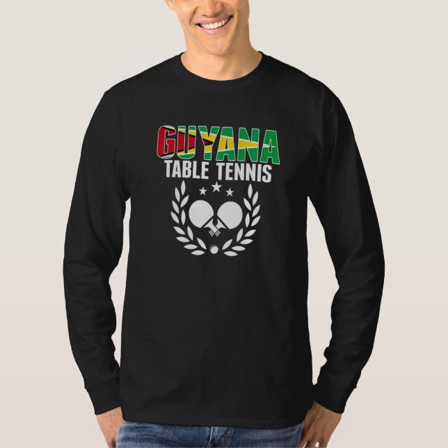 Camiseta Guyana Table Tennis  Guyanese Ping Pong Team Suppo (Frente)
