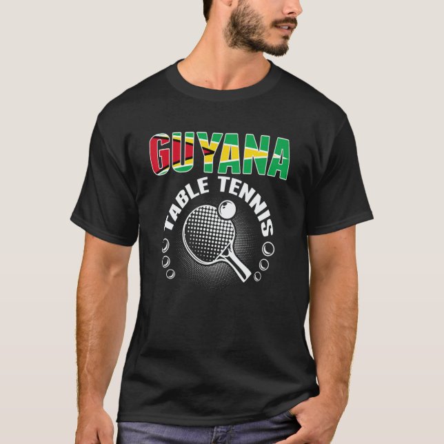 Camiseta Guyana Table Tennis     Support Guyanese Ping Pong (Frente)