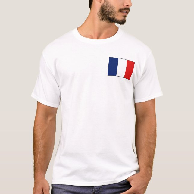 Camiseta Guyane Flag e Map T-Shirt (Frente)