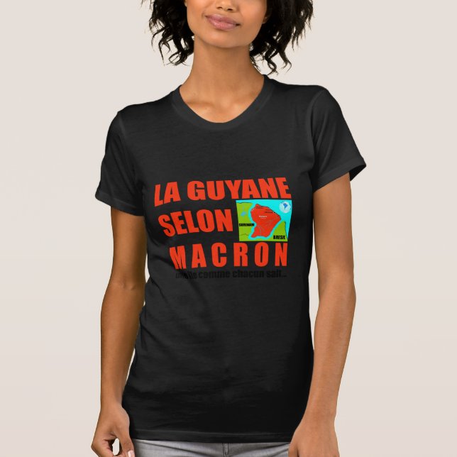 Camiseta Guyane selon Macron est une île (Frente)