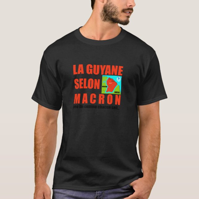 Camiseta Guyane selon Macron est une île (Frente)