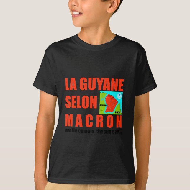 Camiseta Guyane selon Macron est une île (Frente)