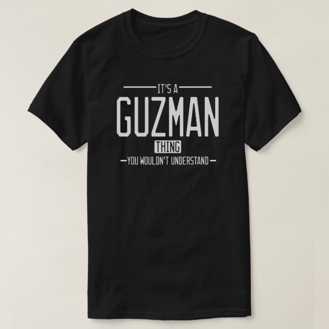 Camiseta Guzman, apelido engraçado, família engraçada (Frente do Design)