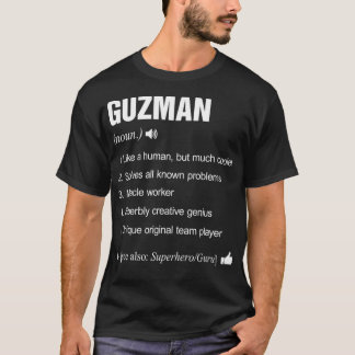 Camiseta Guzman Name Definition Retro Family Funny 