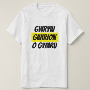 Camiseta gwirion gwryw Gymru bobo macho do País de Gales