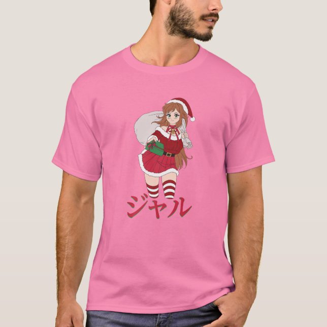 Camiseta Gyaru - Anime Christmas - Manga Japan Otaku Aes (Frente)