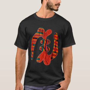 Camiseta Gye Nyame - Símbolo Africano do Tecido Kente Gana 