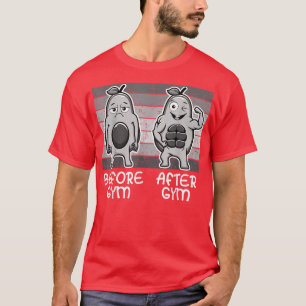 Camiseta Gym Avocado, Mulheres Mens Levantam Peso, Trabalho