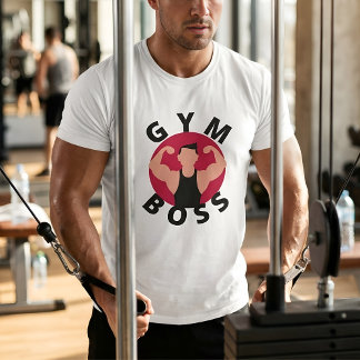 Camiseta Gym Boss Fitness Red Sun Graphic Workout