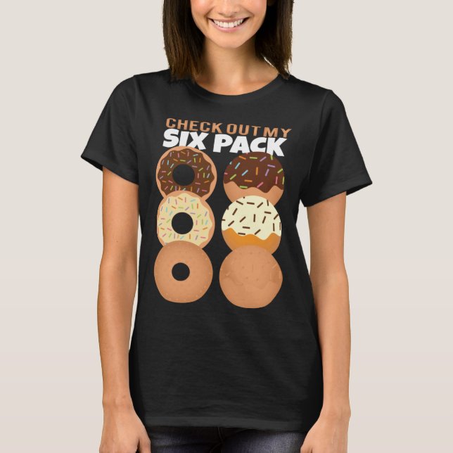 Camiseta Gym Check Out My Six Pack Donut Summer Vacation (Frente)