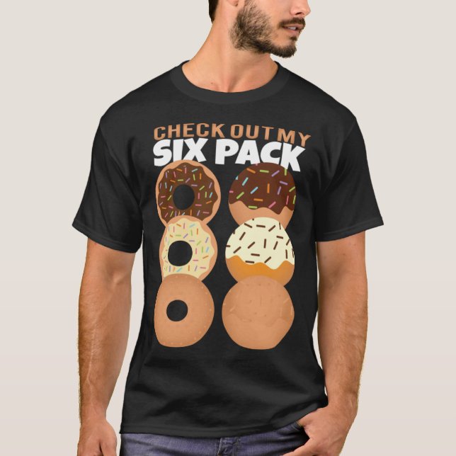 Camiseta Gym Check Out My Six Pack Donut Summer Vacation (Frente)