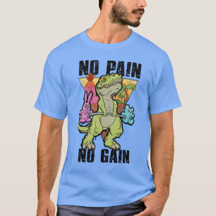 Camiseta Gym Dinossaur: Sem Dor, Sem Ganhos, Apenas Ganhos