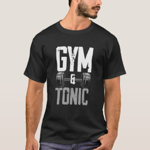Camiseta Gym E Tonic Barbell Weightelevando Bodybuilding