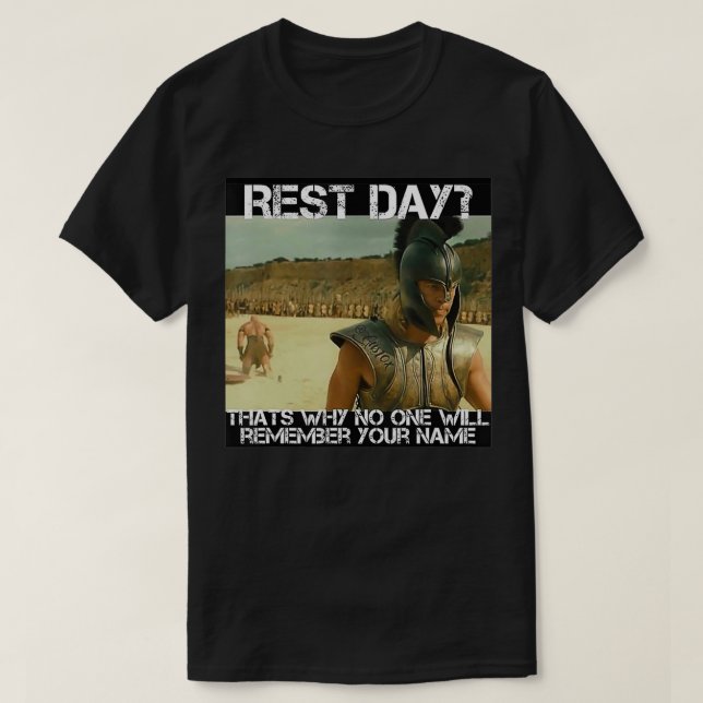 Camiseta Gym Motivacional, Malhação Engraçada, Aquiles (Frente do Design)