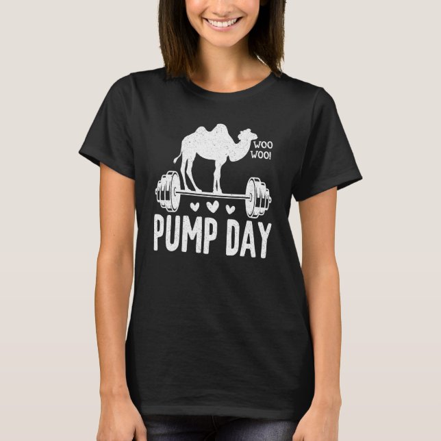 Camiseta Gym Pump Day Camel Malhação Barbell Men Mulheres (Frente)