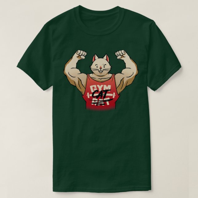 Camiseta Gym Rat Gym Cat por Tobe Fonseca (Frente do Design)