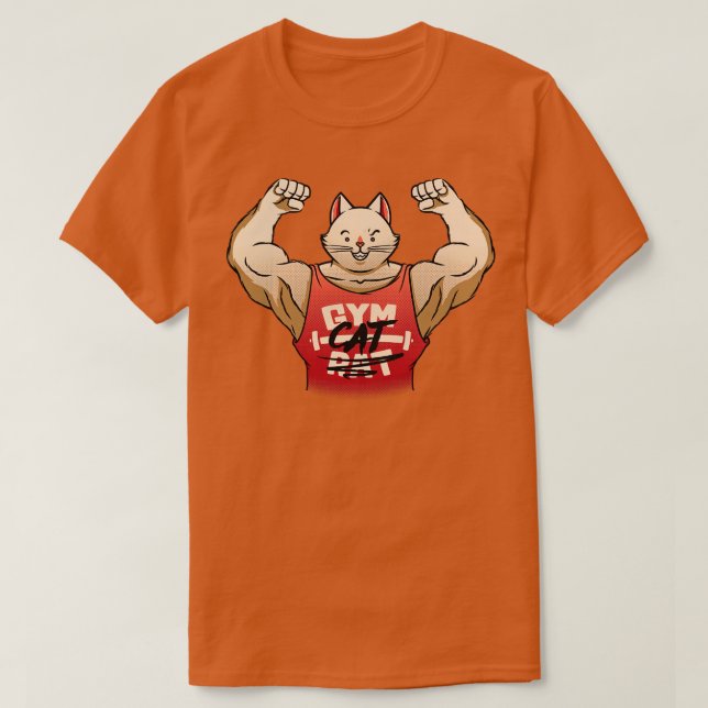 Camiseta Gym Rat Gym Cat por Tobe Fonseca (Frente do Design)