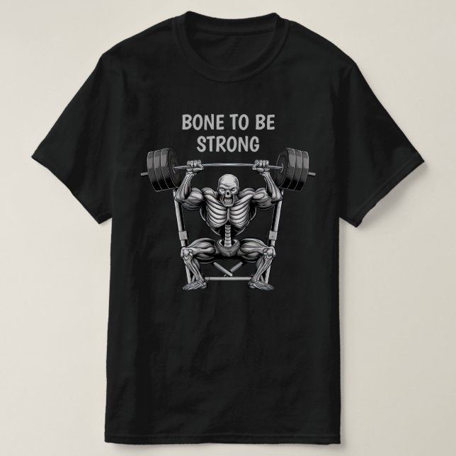 Camiseta Gym Skeleton Black (Frente do Design)