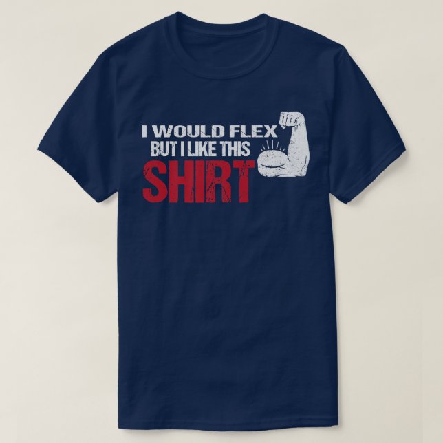 Camiseta Gym Workout Bisceps Eercise Eu iria fugir, mas eu  (Frente do Design)