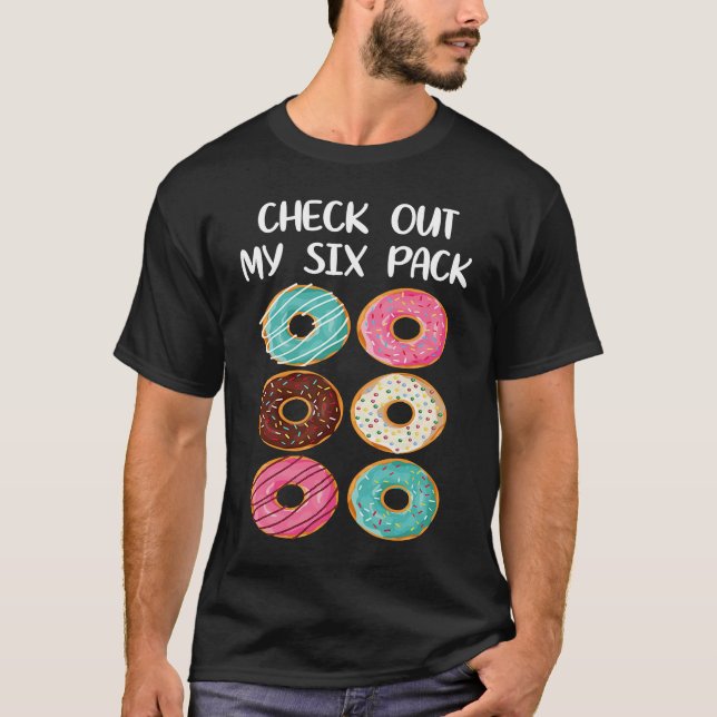 Camiseta Gym Workout Check Out My Six Pack Donut (Frente)
