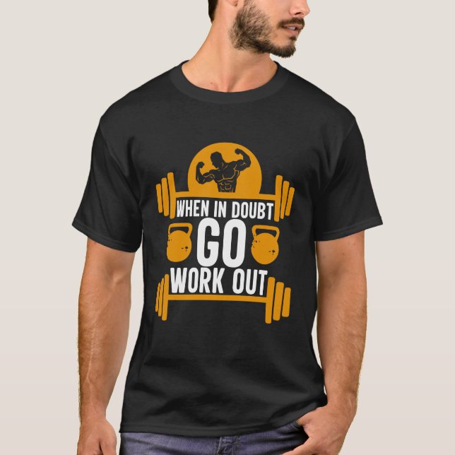 Camiseta Gym workout  exercise  body builder (Frente)