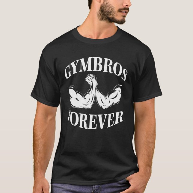 Camiseta Gymbros Forever Strength Sports Gym Workout Fitnes (Frente)