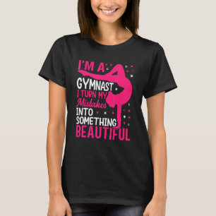 Camiseta Gymnast Comete Erros, Belo Jogador de ginástica